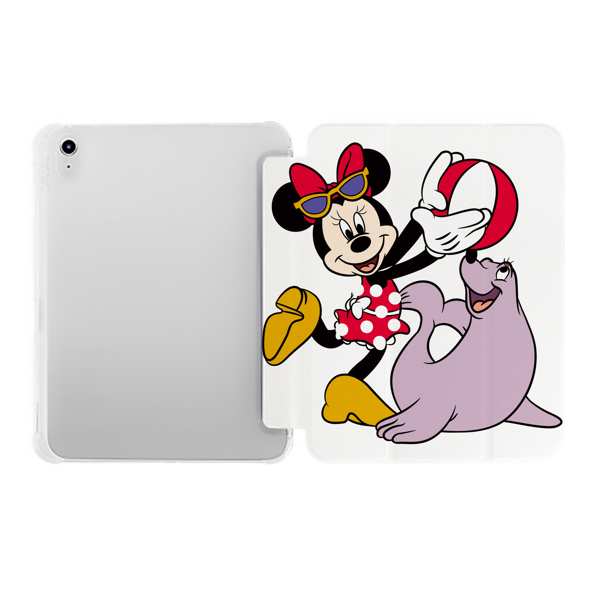 （画像用） ミッキーマウス Mickey Mouse IPad ケース ペン収納付き 三つ折りスタンド PUレザー×シリコン 対応機種9.5/10.5/10.9インチ
